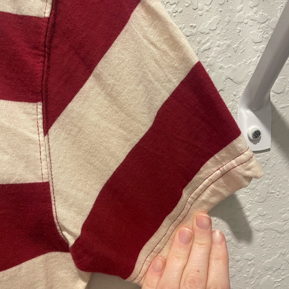 Harry Potter Quidditch Red and White Striped Polo Shirt - Picture 6 of 7